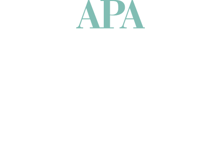 white APA Florida logo